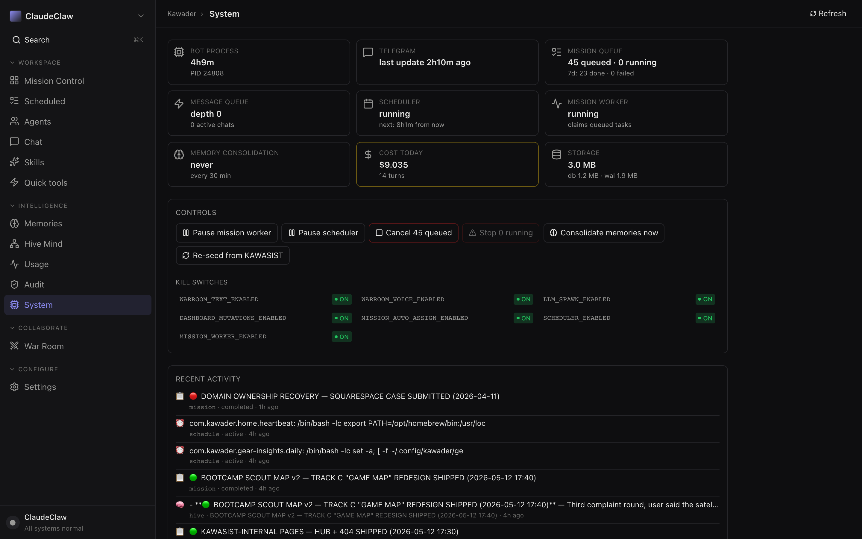 System page
